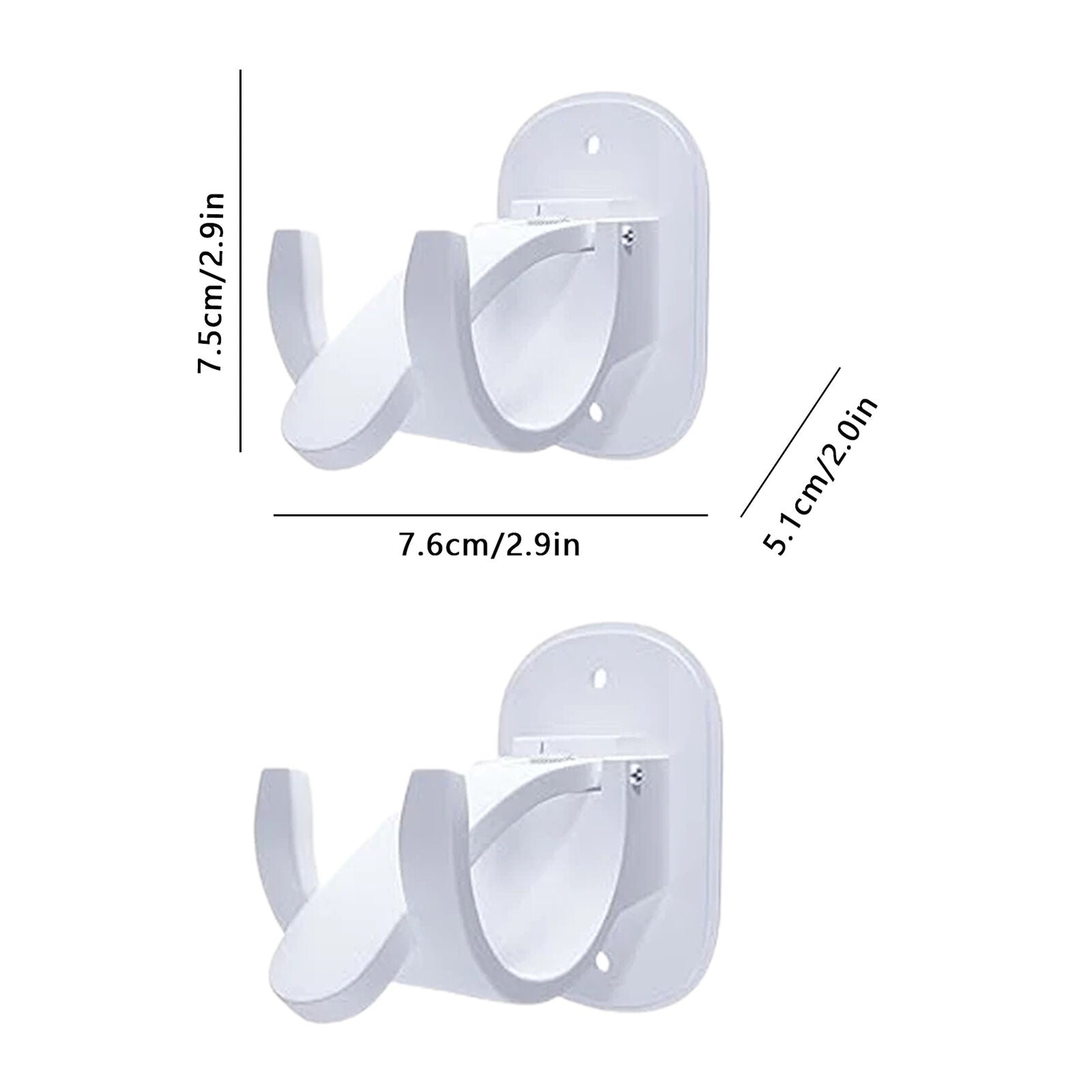 new Self-Adhesive Curtain Rod Holder Curtain Rod Hanger Holder Clamp Support Tool koeek - KOEEK