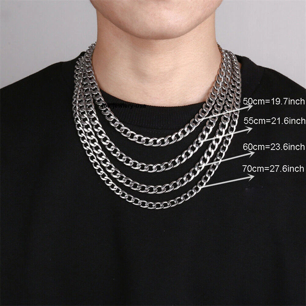 Real 925 Sterling Silver Necklace 2.0mm Cable Link Chain Necklace 19.7INCH 07FC0E-D4 - KOEEK
