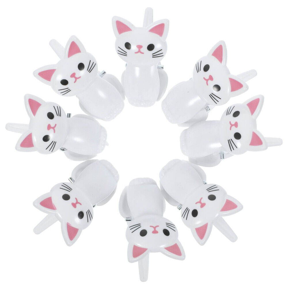 new  8pcs Cat Shape Food Bag Clips Chip Bag Sealing Clips Food Packaging Clips koeek - KOEEK