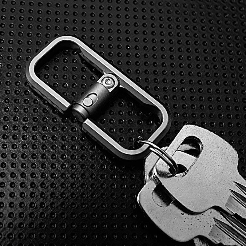 EDC Titanium Alloy Press Lock Creative Keychain Portable Hang Buckle for Gift 07FC0E-D4 - KOEEK