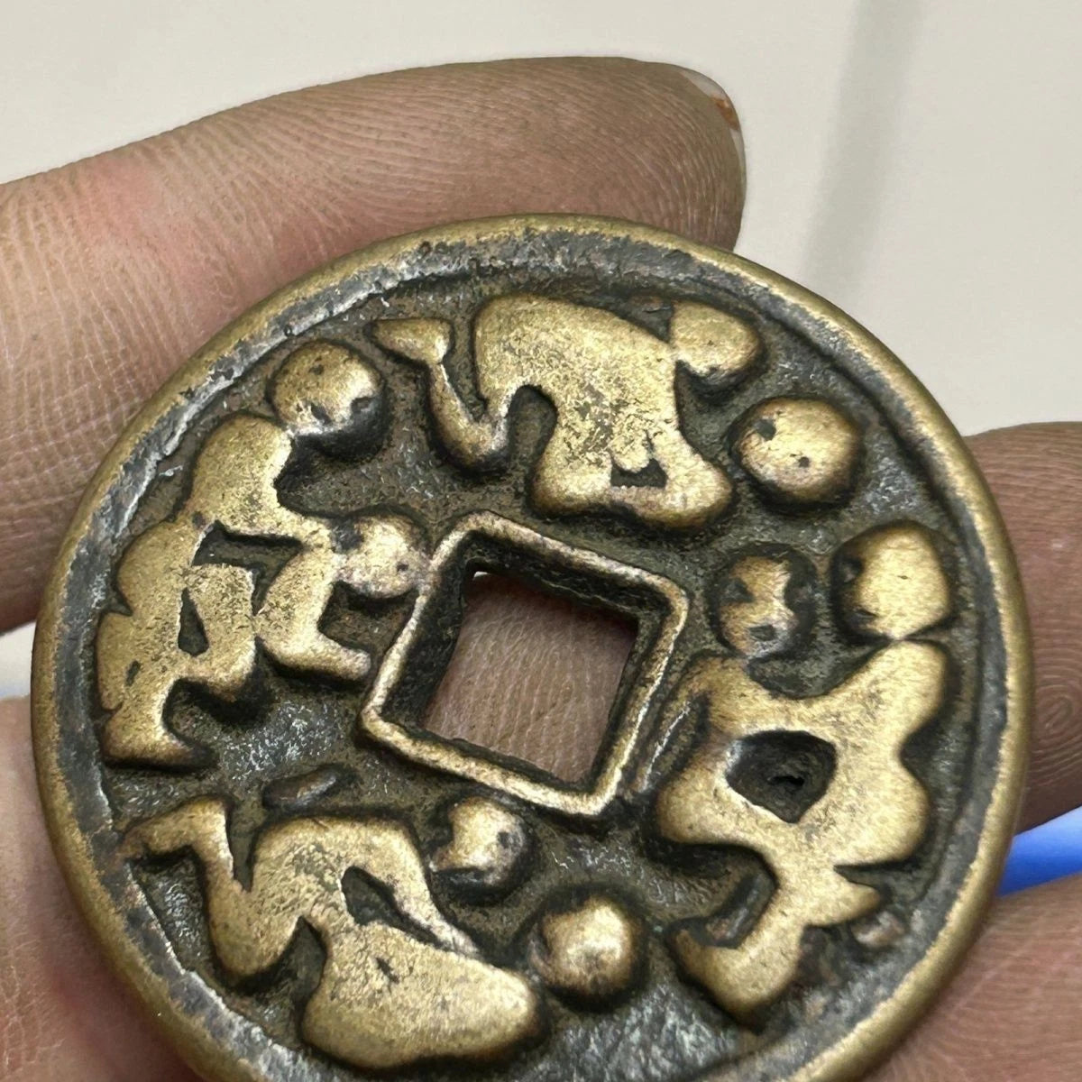 38mm China Old Pure Copper Coin Sex Position Pendant Amulet Coin Art Collection 07FC0E-D4 - KOEEK