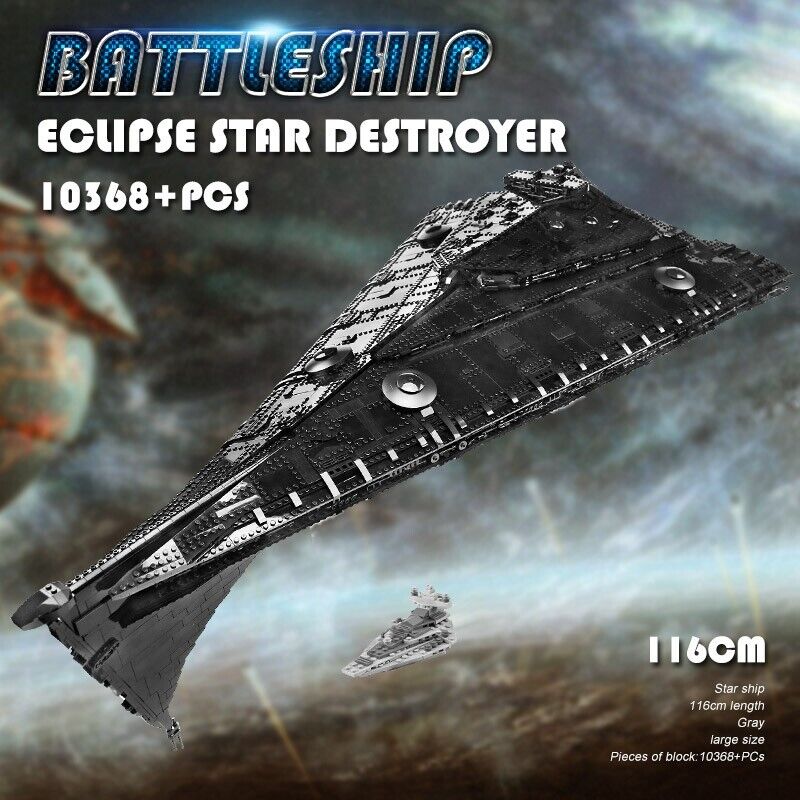 new Mould King 21004 Starship Destroyer Eclipse-Class Dreadnought Spaceship Kit UCS MOULD KING - KOEEK