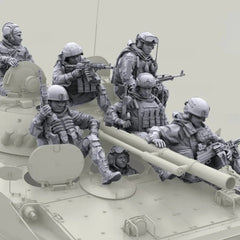 1/35 Resin Model Kit Modern Special Forces Riding 7 Figure Unassembled Unpainted 07FC0E-D4 - KOEEK