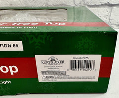 * * Kurt Adler 20 Light Star Tree Topper Top Christmas 12” White Lights 07FC0E-D4 - KOEEK
