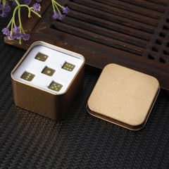 Solid Metal Dice Bronze Glow Mahjong Game Dice 5 Pieces 07FC0E-D4 - KOEEK