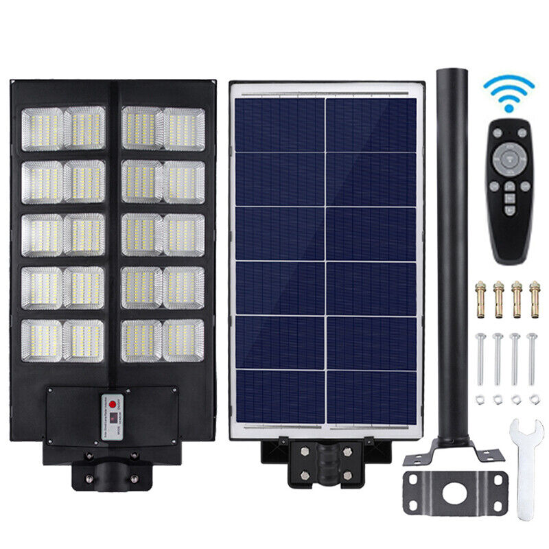 ny 10000000LM LED Solar Road Street Flood Light Utendørs Hage Hage Lampe Vanntett