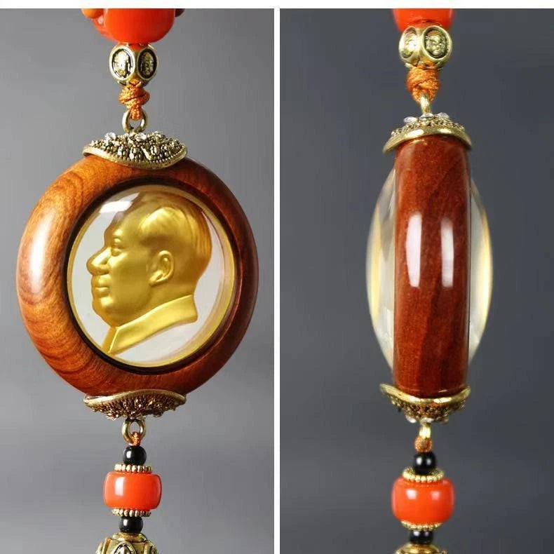 Mao Zedong Portrait High-End Car Hanging Pendant Rearview Mirror Decoration 07FC0E-D4 - KOEEK