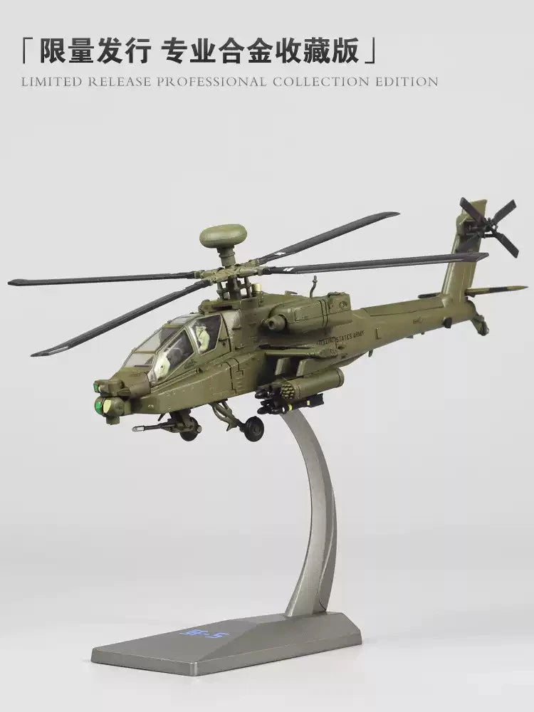 1: 72 US Army AH64 Apache Armed Helicopter Military Aircraft Alloy Model Toys 07FC0E-D4 - KOEEK