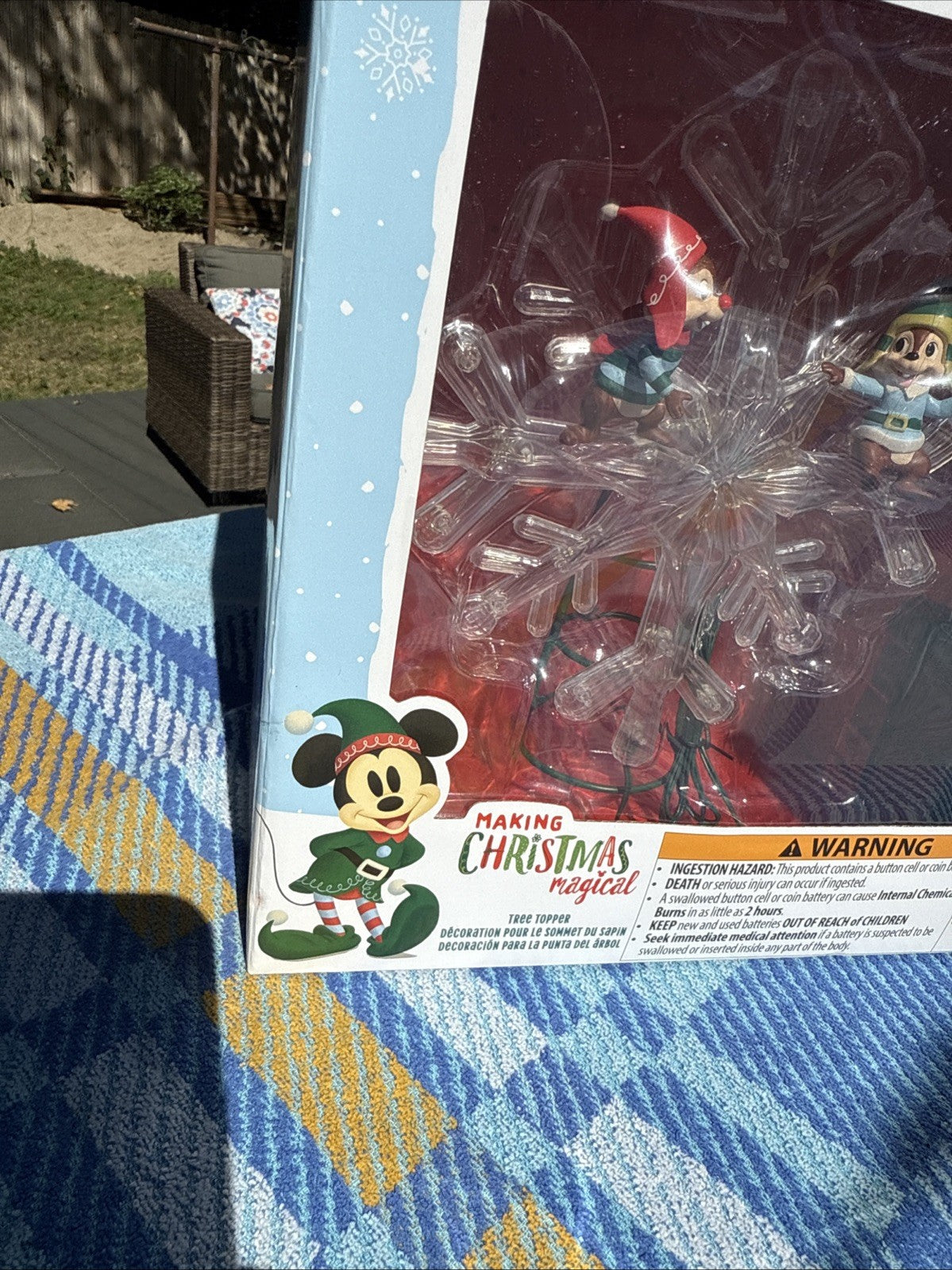 2024 Disney CHIPMUNKS Chip 'n Dale Light-Up Holiday Christmas TREE TOPPER C1 DISNEY - KOEEK