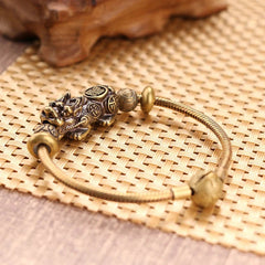 Vintage Brass Bracelet Ethnic Pi Xiu Bead Punk Jewelry Creative Metal Bangle 07FC0E-D4 - KOEEK