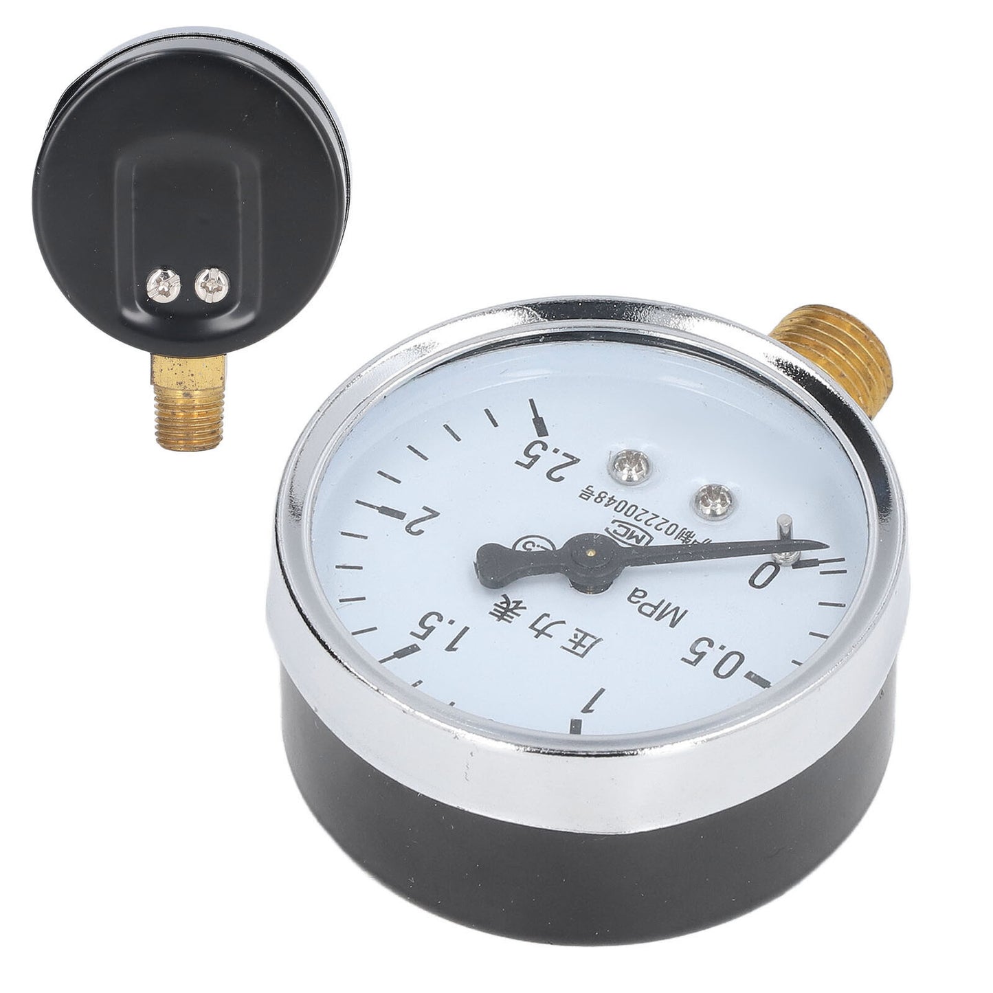 new Pressure Gauge 1/4NPT Transparent Dial Accuracy Level 2.5Pressure Gauge0-2.5Mpa koeek - KOEEK