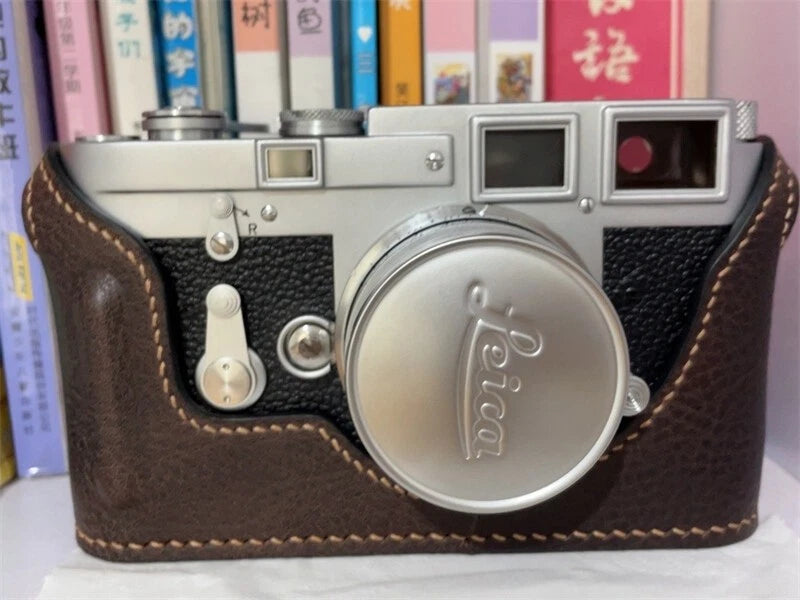 Handmade Leather Camera Half Case Protective Cover for Leica M3 07FC0E-D4 - KOEEK