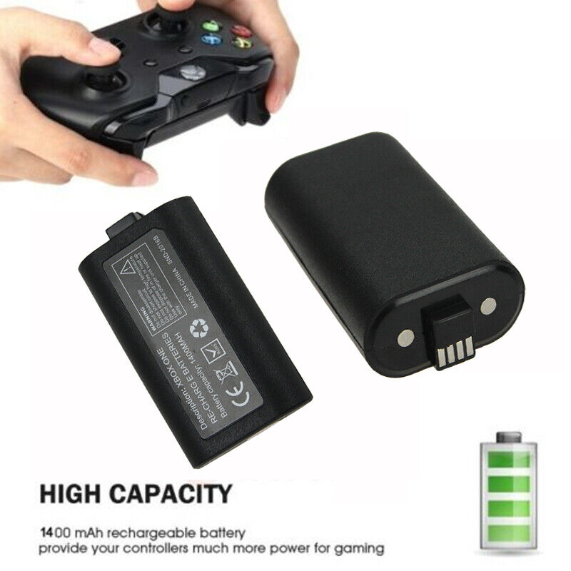 nytt Microsoft Play &amp; Charge Kit for Xbox One oppladbart batteri 1400mAh