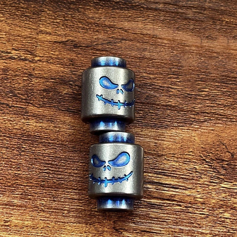 Titanium Alloy Funny Smile Face Knife Bead Necklace Pendant Lanyard DIY EDC 07FC0E-D4 - KOEEK