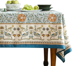 French Linen Rectangular Tablecloth, Italian Floral Tablecloths 07FC0E-D4 - KOEEK