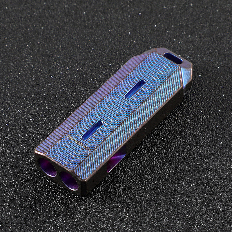 Titanium Emergency Whistle Survival Safety Whistle Double tubes Outdoor EDC Gift 07FC0E-D4 - KOEEK