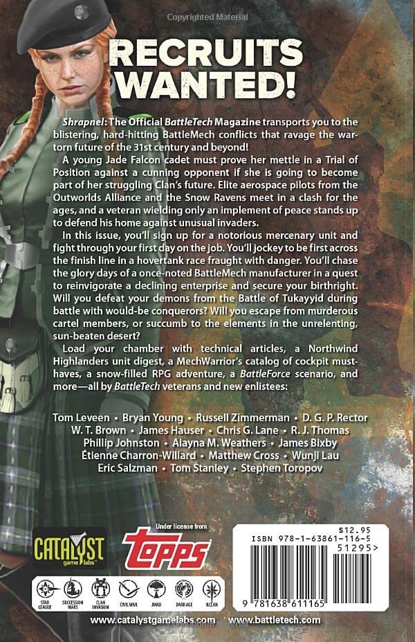 new BattleTech: Shrapnel, Issue (The Official BattleTech Magazine) Paperback... 07FC0E-D4 - KOEEK