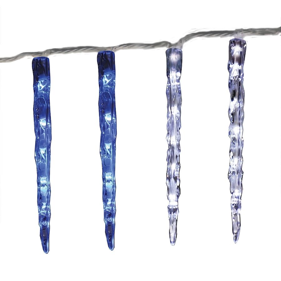 GE Color Choice 20Ct Dual Color Blue or Cool White LED Ice Crystal Icicle Lights GE - KOEEK