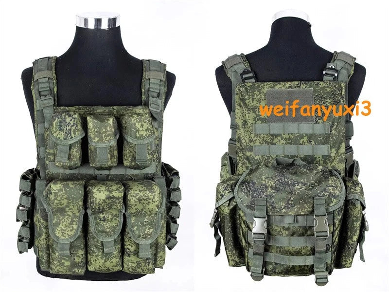 Replica Russian 6B46 EMR Armor Tactical Vest Molle Plate W/ AK Pouches Set Suit 07FC0E-D4 - KOEEK