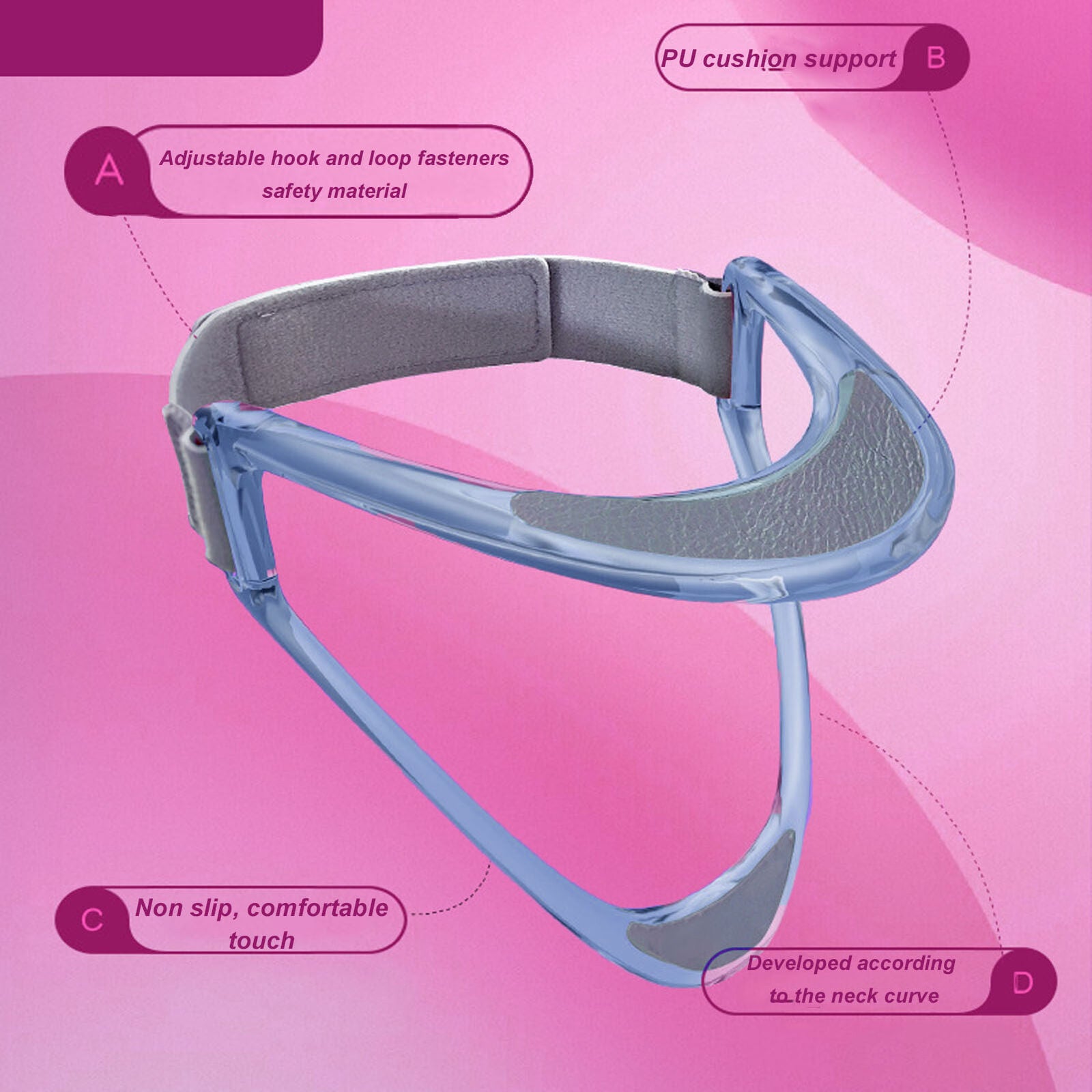 new Adjustable Cervical Collar Neck Traction Brace Support Pain Relief koeek - KOEEK