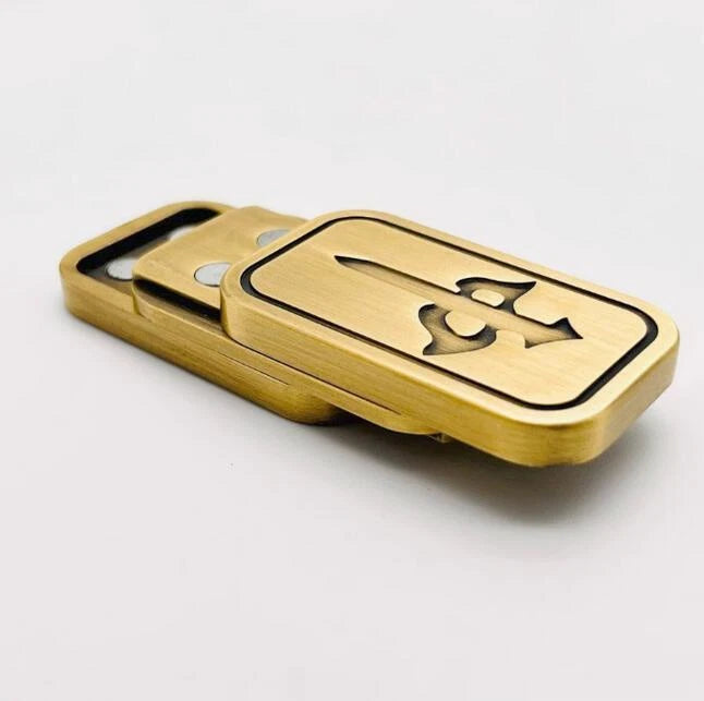 EDC Small Zinc Alloy Three Layer Push Slider Metal Hand Fidget Depression Toy 07FC0E-D4 - KOEEK
