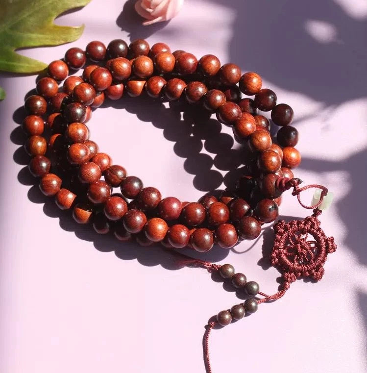 12mm Huge Tibet Buddhism 108 red sandalwood Prayer Bead Mala Necklace 07FC0E-D4 - KOEEK