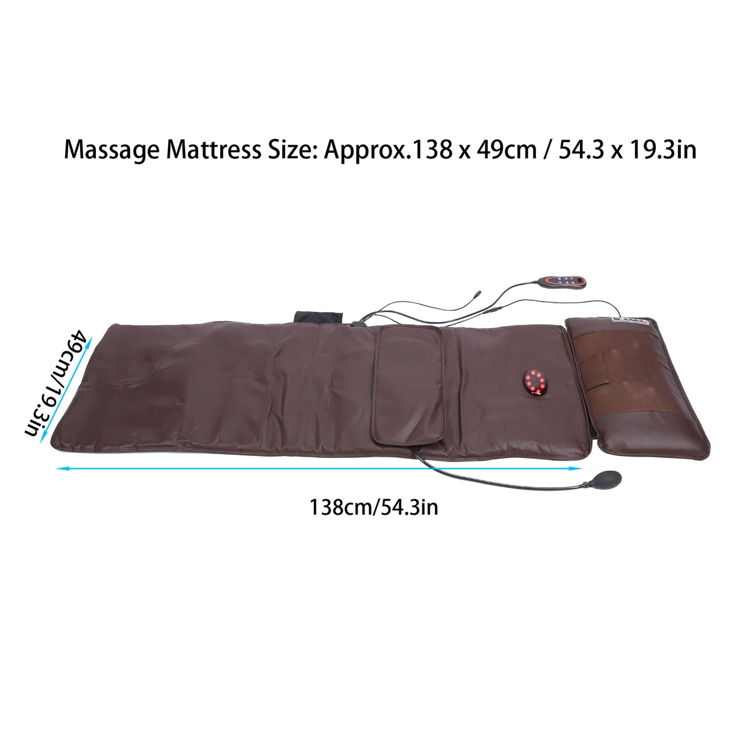 new Electric Massage Pad Whole Vibrating Mat For Neck Leg WaistV(EU Plug ) HGF koeek - KOEEK