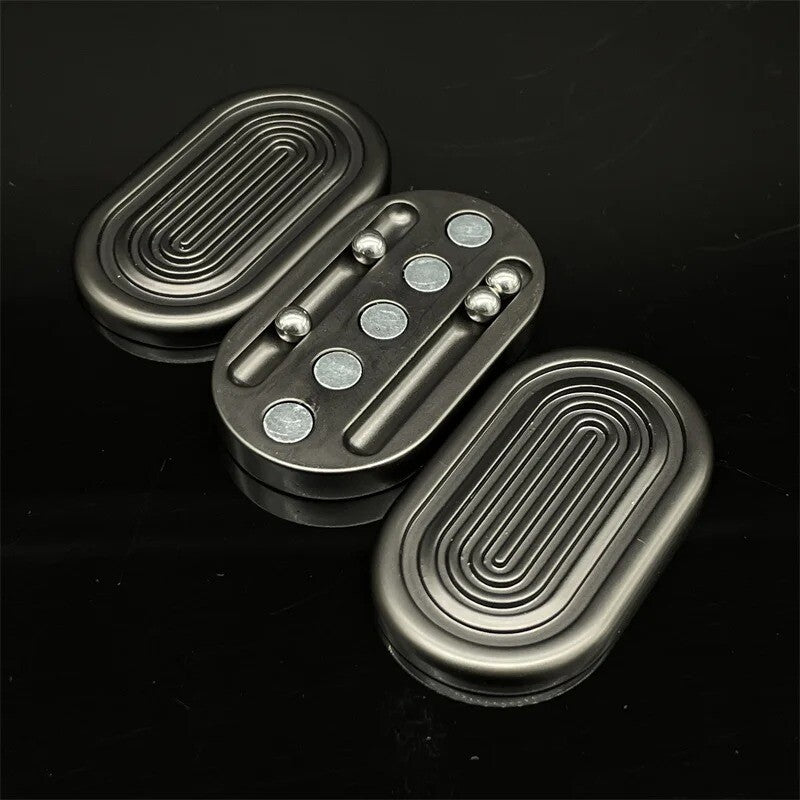 Black Alloy Haptic Slider Adult Three-layer Fidget Slider ADHD EDC Fidget Toys 07FC0E-D4 - KOEEK