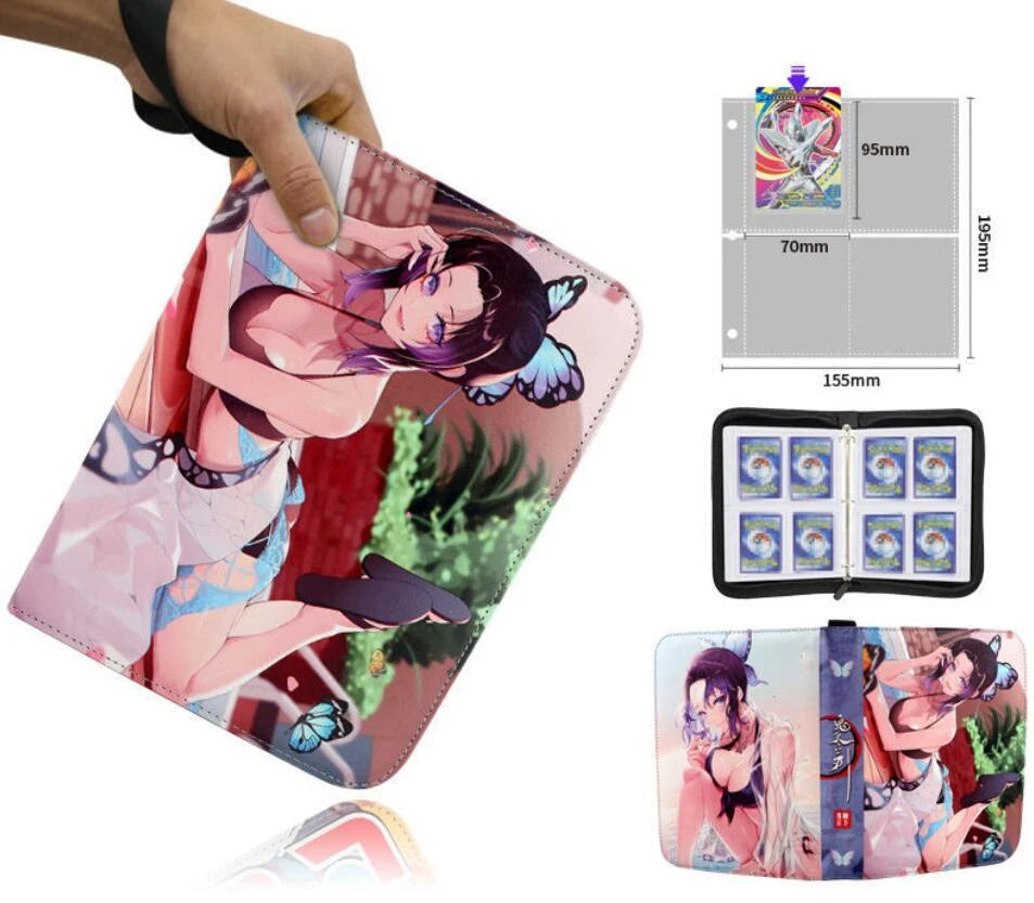 Anime Demon Slayer Kochou Shinobu Swimwear Zipper Card Storage Book Pack Gift 07FC0E-D4 - KOEEK