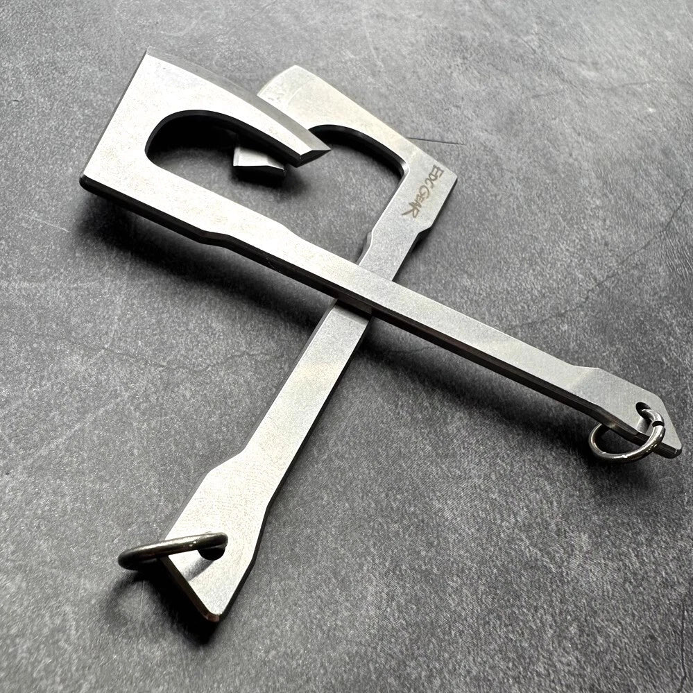Mini Axe Hatchet Pocket Knife Camping Outdoor Hunting Tool Keychain EDC w Sheath 07FC0E-D4 - KOEEK