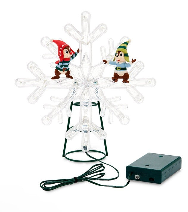 2024 Disney Chipmunks Chip 'n Dale Light-Up Holiday Christmas Tree Topper NIB DISNEY - KOEEK
