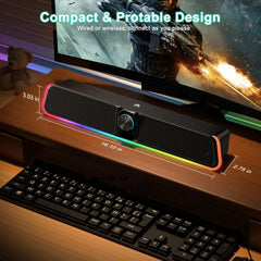 new Computer Speakers - Wired USB Powered Bluetooth E-3568 Black, Black 07FC0E-D4 - KOEEK