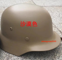 Military German WW2 M35 Steel Helmet Army Field Helmet Motorcycle Hat Tan Color 07FC0E-D4 - KOEEK