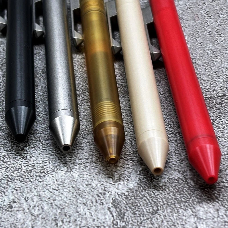 EDC Titanium Alloy + POM / PEEK / PEI Pocket Pen Ballpoint Signature Gel Pen 07FC0E-D4 - KOEEK