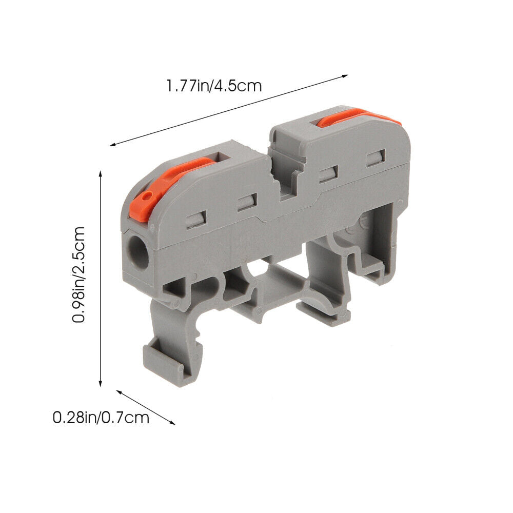 nye 10 sett Din Rail Terminal Blocks Wire Kit Skjøtekoblinger Leverage