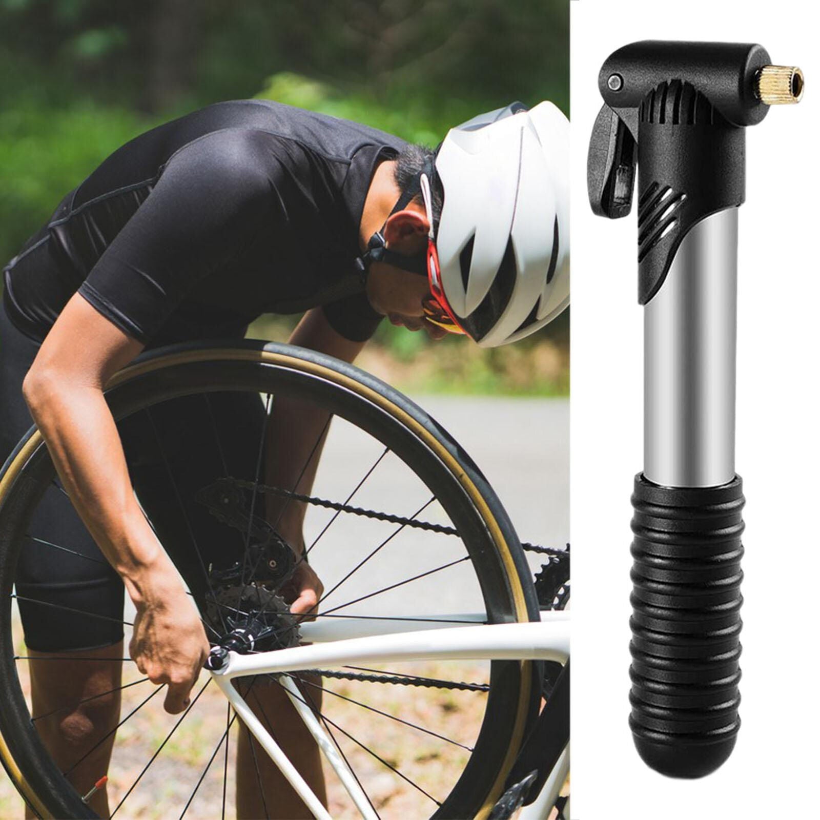 new Bicycle Mini Pump Portable Frame Pump Air Ball Pump Inflator, Basketball Pump koeek - KOEEK