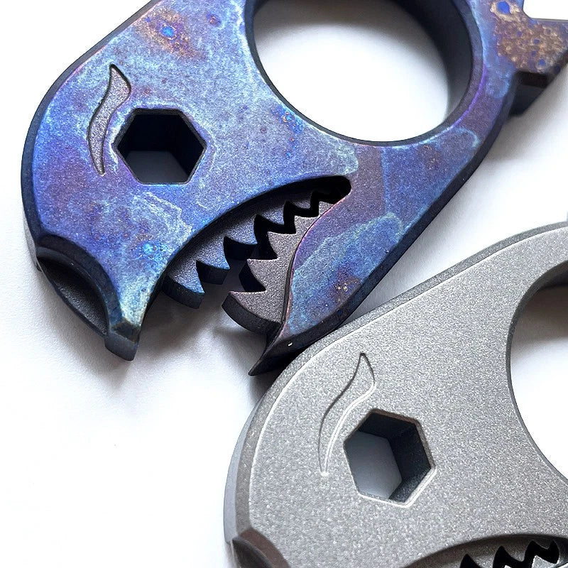 Titanium alloy Shark - Zirconium EDC multi-purpose tool Window breaker pry bar 07FC0E-D4 - KOEEK