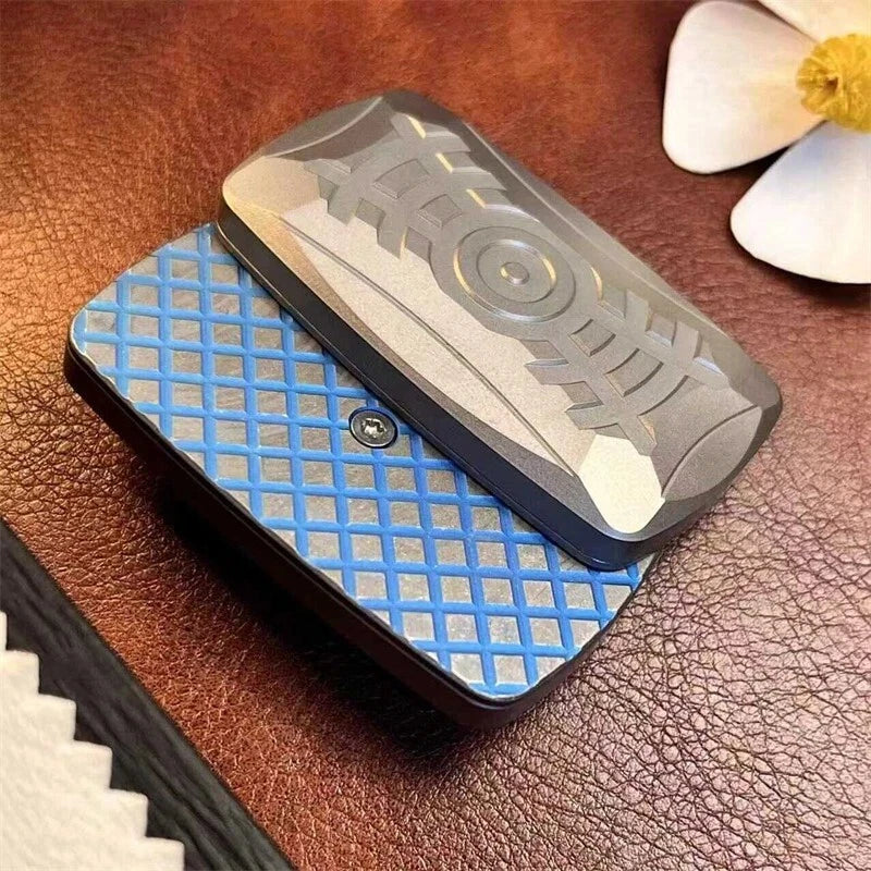 Modern Titanium Alloy EDC Fidget Toy Mechanical Push Fidget Slider Stress Relief 07FC0E-D4 - KOEEK