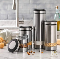 Kitchen Countertop Airtight Food Storage Container with Window, Set of 4 07FC0E-D4 - KOEEK