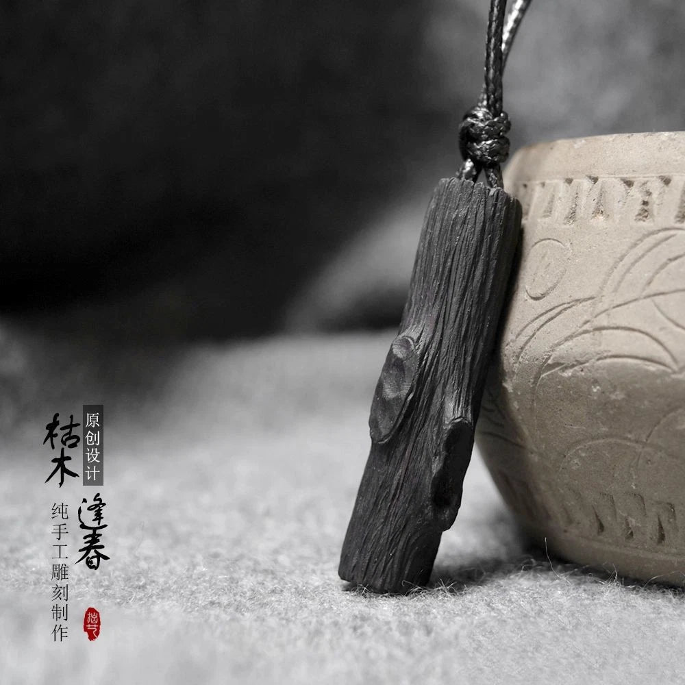 5cm Sandalwood Necklace Pendant Natural Jewelry Handmade Craft Gift 07FC0E-D4 - KOEEK