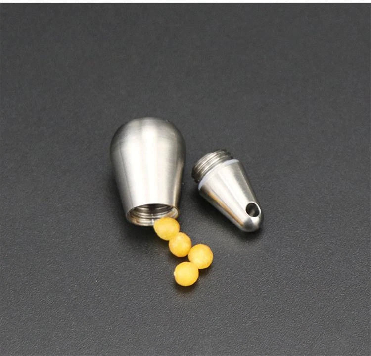 EDC Pure Titanium Waterproof Pill Box case Holder Container Necklace Pendant 07FC0E-D4 - KOEEK