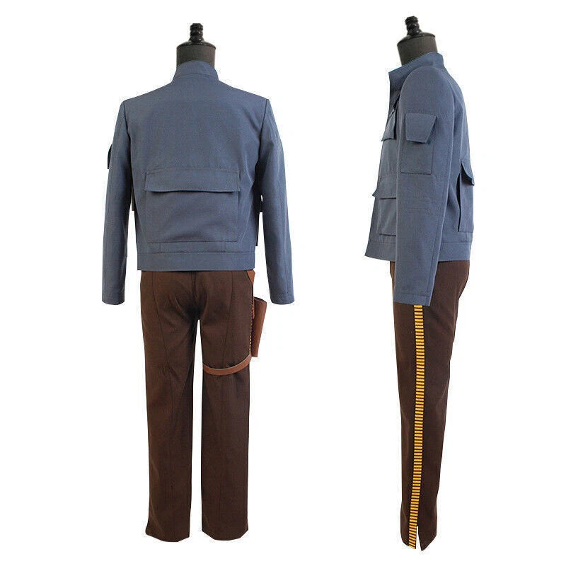 Star Wars Han Solo Cosplay Coat Jacket Pants Holster Party Men Cosplay Costumes 07FC0E-D4 - KOEEK