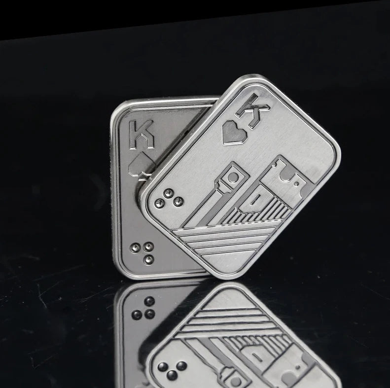 1pc Metal Skull Push Slider Fidget Toy Magnetic Stress Relief EDC - 07FC0E-D4 - KOEEK
