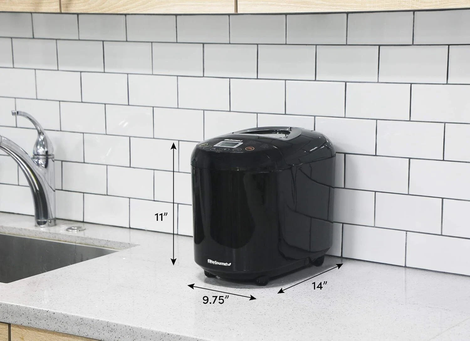 Programmable Toaster 3 Bread Sizes, 19 Menu Functions, 2 lbs, Black 07FC0E-D4 - KOEEK