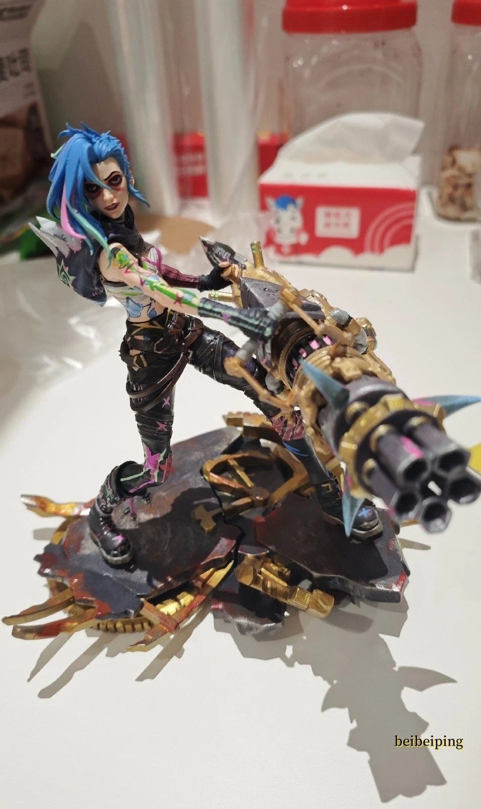 18CM League of Legends LOL Jinx PVC Statue Handmade Figure Model Collectibles 07FC0E-D4 - KOEEK