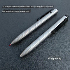 Damascus Steel EDC Pen - Tactical Writer w/ Glass Breaker & Unique Pattern. 07FC0E-D4 - KOEEK