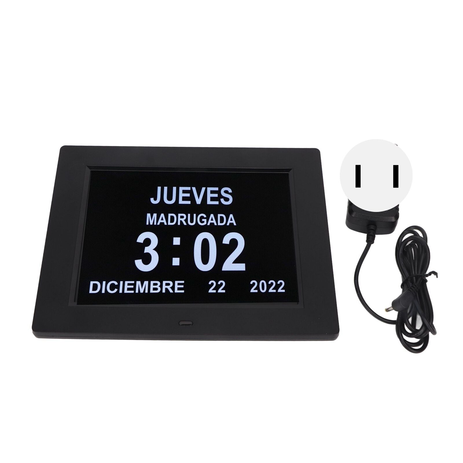 new (US Plug)8 Inch Dementia Clock Digital Clock Large Clear Digits Display koeek - KOEEK