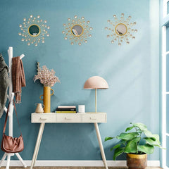 Mirror Wall Decor Wall Mirrors Decorative Sunburst Boho Mirror Gold Mirror Wall 07FC0E-D4 - KOEEK