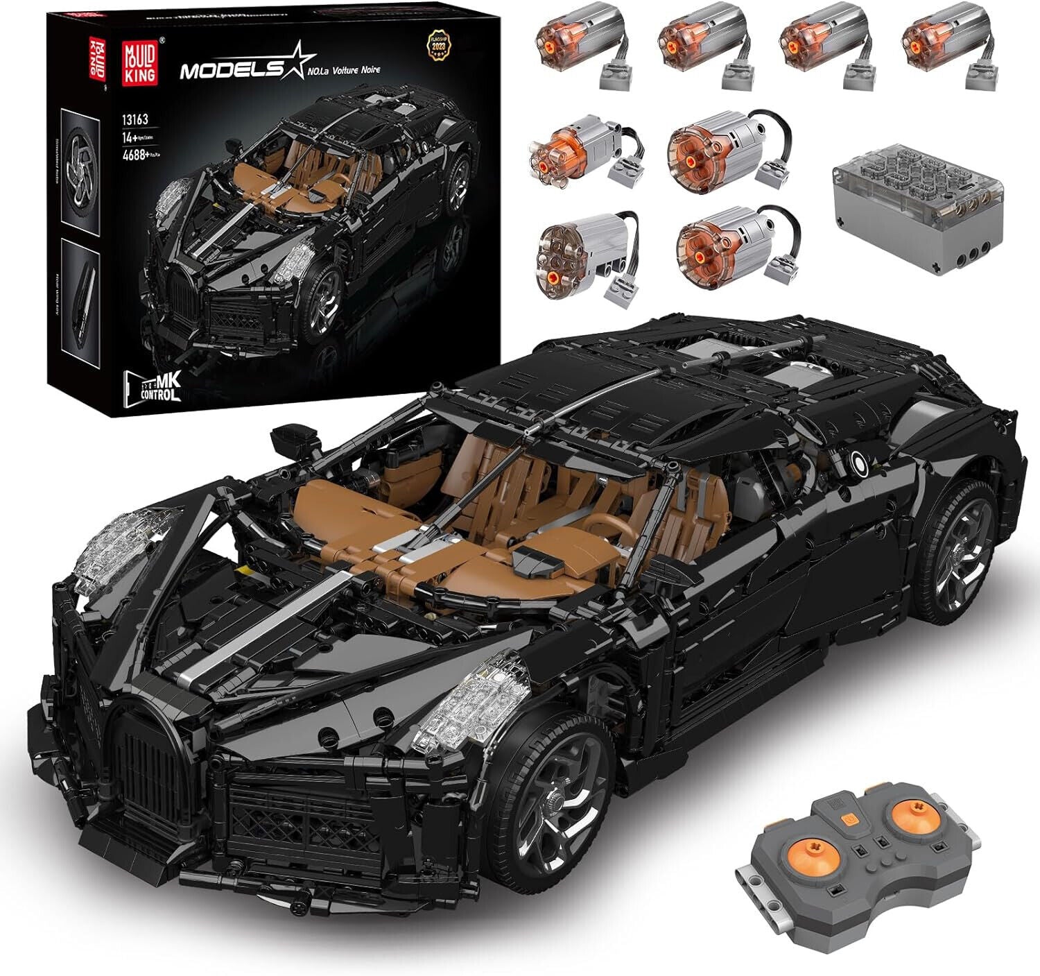 new MOULDKING 13163S | Bugatti La Voiture Noire RC 4688 PCS Technic Construction Set- KOEEK - KOEEK