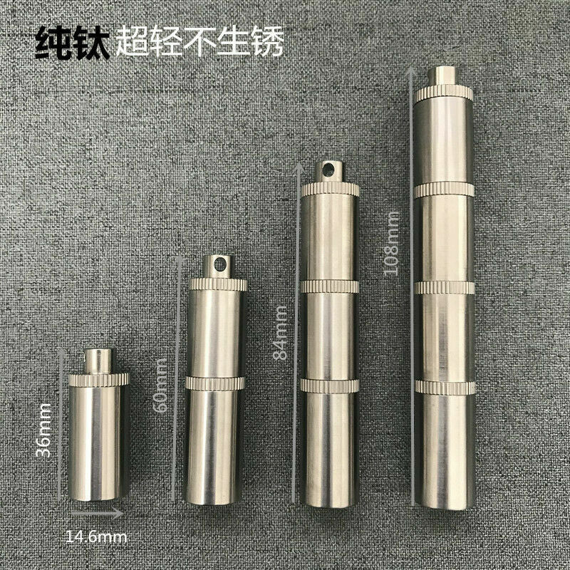 Titanium Waterproof Sealed Container Portable Pill Case EDC Medicine Box Pendant 07FC0E-D4 - KOEEK